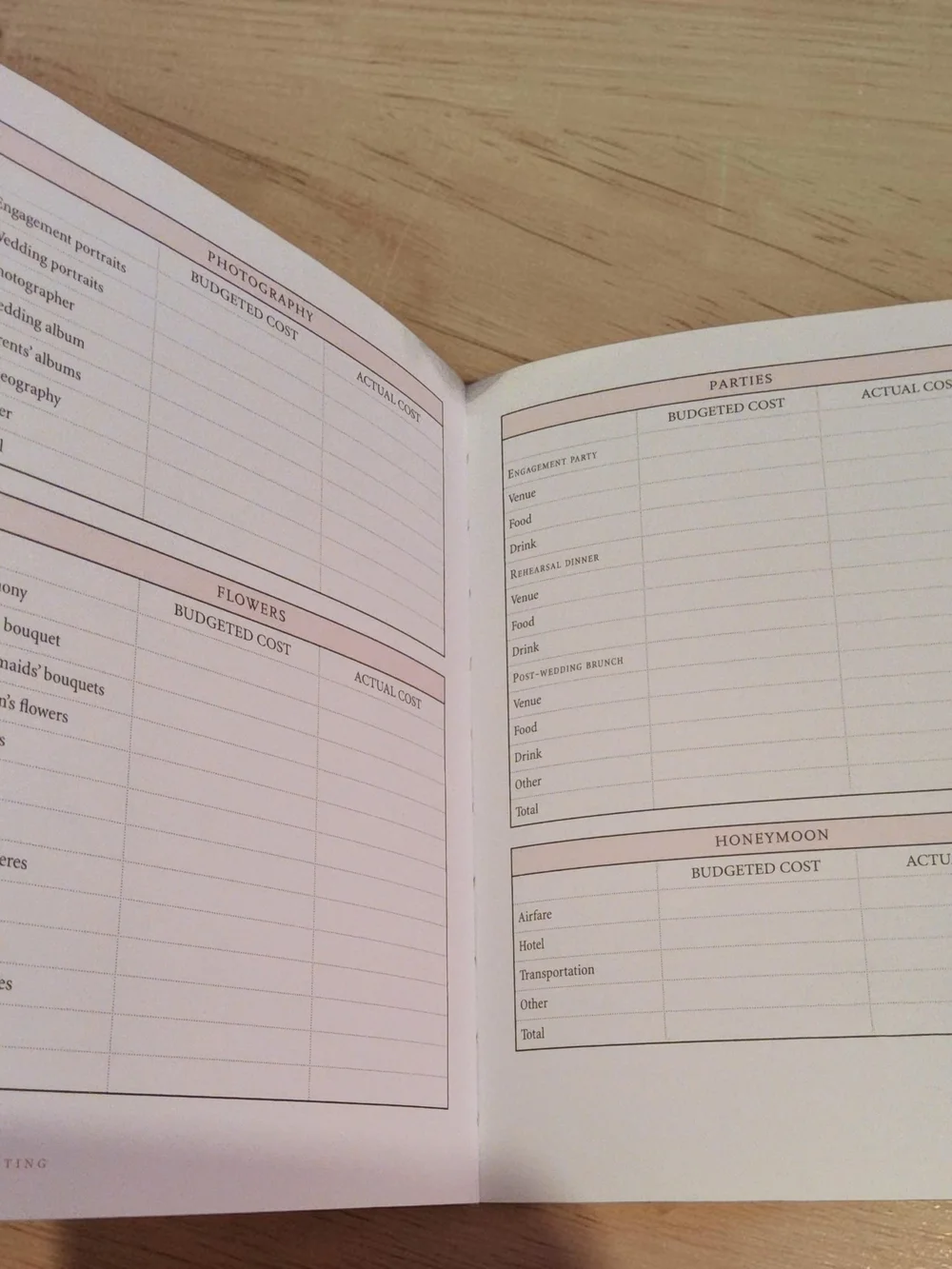 New Wedding Planner Checklist Notebook - Floral Design